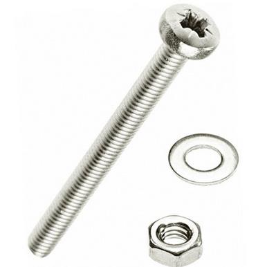 Securit S8406 Machine Screws, Nuts & Washers M5 x 50mm Card of 6