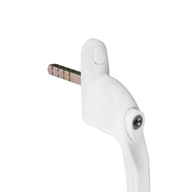Securit S9501 Inline Espag Lock Window Handle White 40mm Spindle