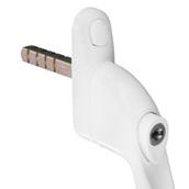 Securit S9501 Inline Espag Lock Window Handle White 40mm Spindle