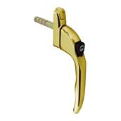 Securit S9503 Inline Espag Lock Window Handle Polished Brass Plated 40mm Spindle