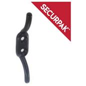 SecurPak SP10040 - Bag/10 Cleat Hook Black 90mm (1)