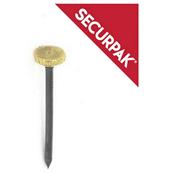 SecurPak SP10076 - Bag/10 Brass Headed Picture Pins Brass (10)