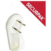 SecurPak SP10079 - Bag/10 Hard Wall Picture Hook White 38mm (4)
