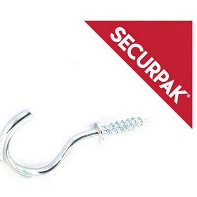 SecurPak SP10122 - Bag/10 Cup Hook ZP 25mm (15)