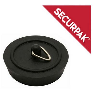 SecurPak SP10217 - Bag/10 Bath Plug Black 45mm (2)