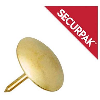SecurPak SP10469 - Bag/10 Drawing Pins Brass (50)