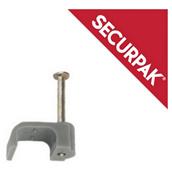 SecurPak SP10622 - Bag/10 Cable Clips TandE Grey 1.0mm (20)