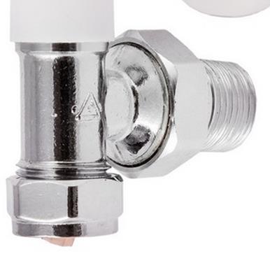 Securplumb SU9707 Angled Radiator Valve 15mm Chrome Plated