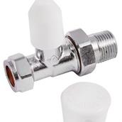 Securplumb SU9713 Straight Radiator Valve 15mm Chrome Plated