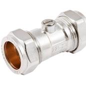 Securplumb SU9750 Isolating Valve LP CxC 22mm Chrome Plated