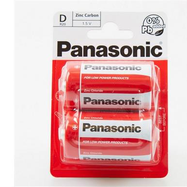 Panasonic S3967 Zinc Batteries D (R202R) Card-2