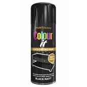 Paint Factory 1733 Colour It Spray Paint Black Matt 400ml