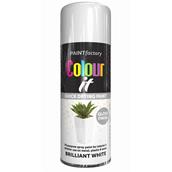 Paint Factory 1735 Colour It Spray Paint Brilliant White Gloss 400ml