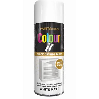 Paint Factory 1736 Colour It Spray Paint White Matt 400ml