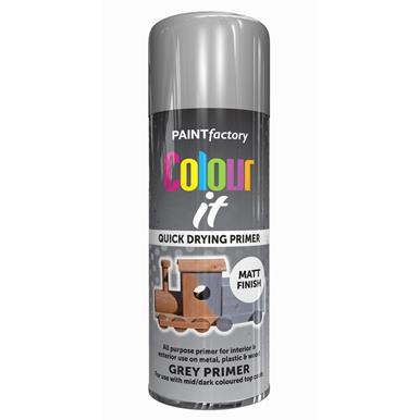 Paint Factory 1737 Colour It Spray Paint Grey Primer Matt 400ml