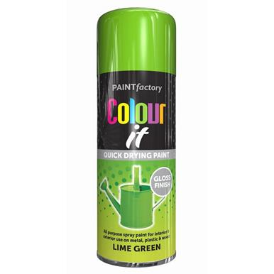 Paint Factory 1739 Colour It Spray Paint Lime Green Gloss 400ml