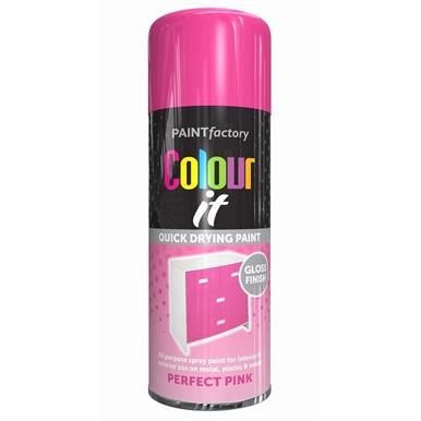Paint Factory 1741 Colour It Spray Paint Perfect Pink Gloss 400ml
