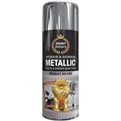 Paint Factory 1752 All Purpose Spray Paint Metallic Bright Silver 400ml