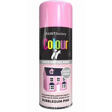 Paint Factory 2681 Colour It Spray Paint Bubblegum Pink Gloss 400ml