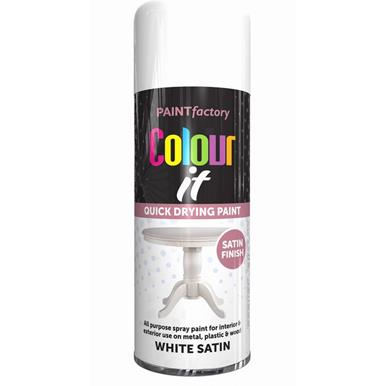 Paint Factory 2684 Colour It Spray Paint White Satin 400ml