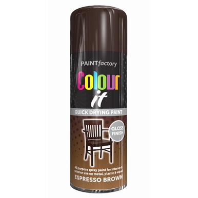 Paint Factory 2686 Colour It Spray Paint Espresso Brown Gloss 400ml