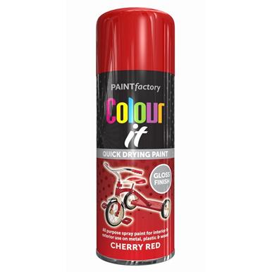 Paint Factory 2687 Colour It Spray Paint Cherry Red Gloss 400ml