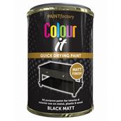 Paint Factory 3066 Colour It Quick Dry Paint Black Matt 300ml