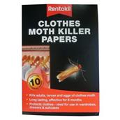 Rentokil FA115 Moth Killer Papers Pack of 10 * Clearance *
