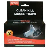 Rentokil FC100 Clean Kill Mouse Traps 2pk