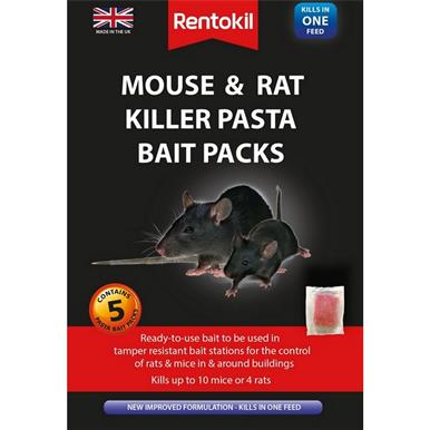 Rentokil FMR51 Mouse and Rat Killer Pasta Bait - 5 Sachet * While Stocks Last *