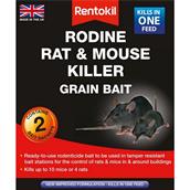 Rentokil PSMR11 Rodine Rat and Mouse Killer Grain Bait - 2 Sachets