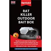 Rentokil PSR71 Rat Killer Outdoor Bait Box With 3 Blocks