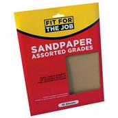 Fit For The Job (FFJASP10A) Assorted Sandpaper Pack of 10