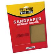 Fit For The Job (FFJASP10M) Medium Sandpaper Pack of 10