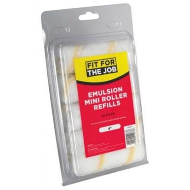 Fit For The Job (FRRE004) FFJ 4&quot; Mini Emulsion Roller Refills Pack of 10