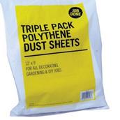 Job Done (JTJDS3P) Poly Dust Sheet Pack of 3