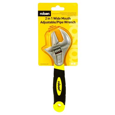 Rolson 19025 2 in 1 Extra Wide Adjustable Wrench