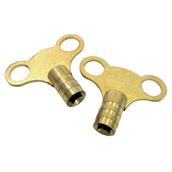 Rolson 22451 Brass Radiator Key 2Pk