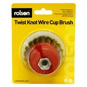 Rolson 24365 Twist Knot Wire Cup Brush 75mm Diameter
