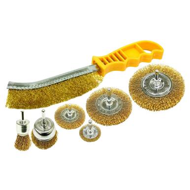 Rolson 24895 Wire Brush Set 7Pc