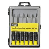 Rolson 28207 Precision Star Screwdriver Set 6Pc