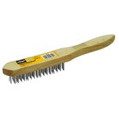 Rolson 42849 4 Row Wire Brush Wood Handle