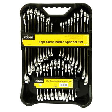 Rolson 46895 Combination Spanner Set 32Pc