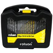 Rolson 48440 Drill and Bit Set 38Pc