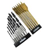 Rolson 48526 Hex Shank Wood Drill Bit Set 14Pc