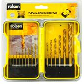 Rolson 48704 HSS Drill Bit Set 15Pc