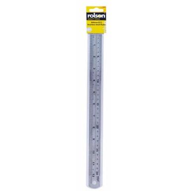 Rolson 50824 Stainless Steel Ruler 300mm (12&quot;)