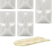 Rolson 61330 Mini Removable Adhesive Hooks White 50 x 30mm 5Pc