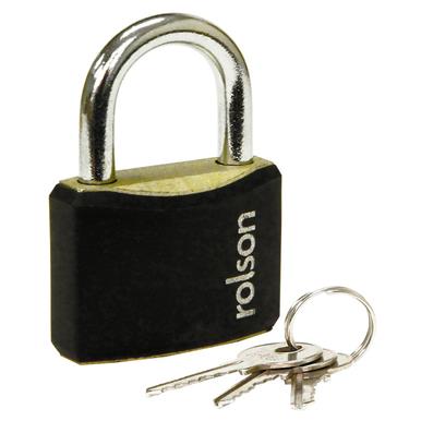 Rolson 66403 Black Padlock 30mm