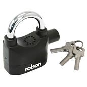 Rolson 66857 Alarm Padlock and 3 Keys